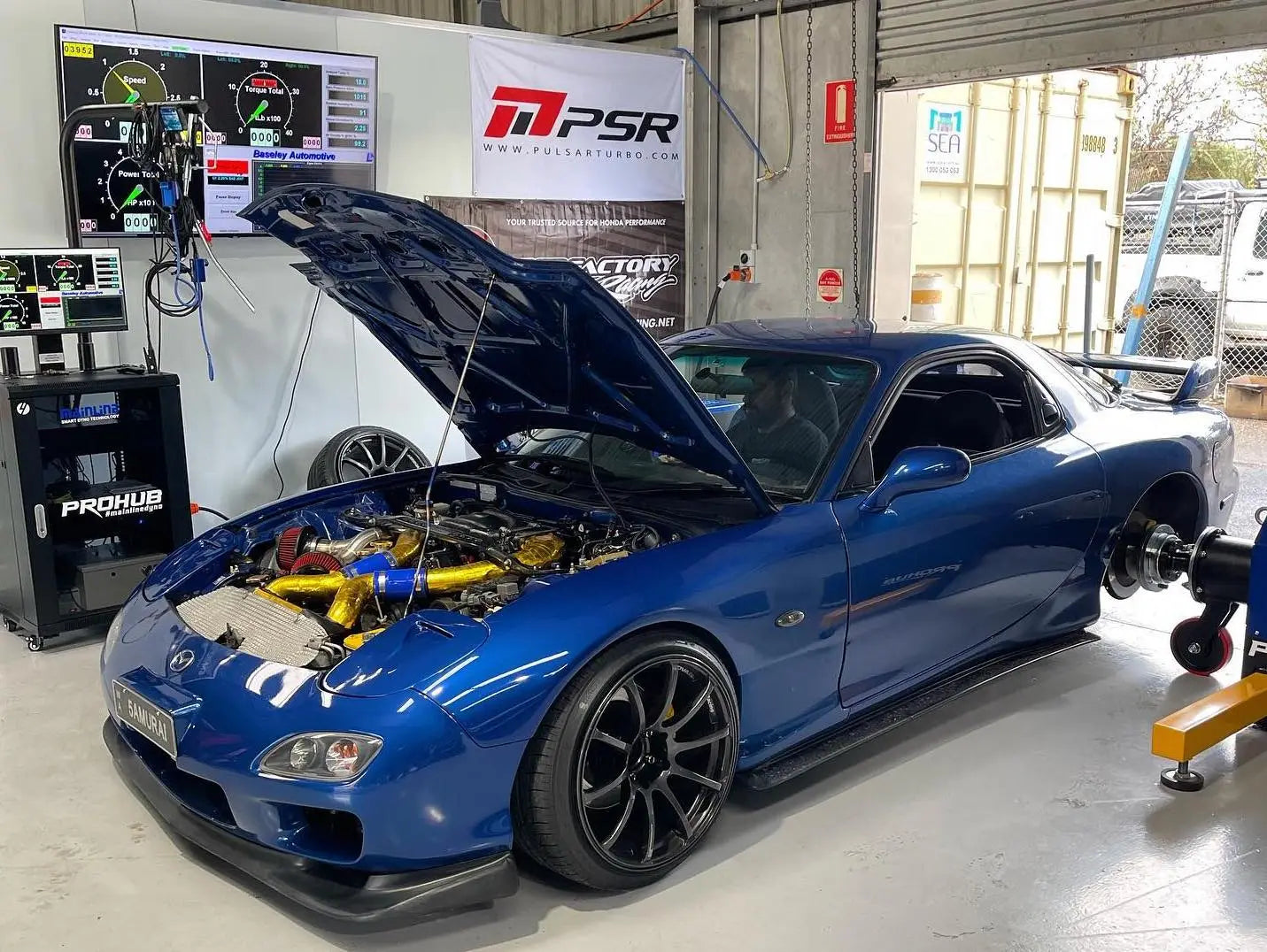 FD RX7 Car with bonnet up