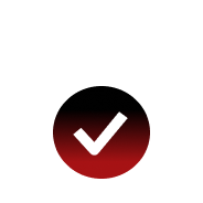 Tick icon that's red and black